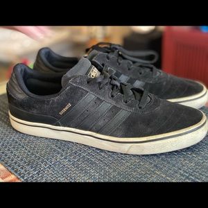 Black on black adidas Busenitz shoes